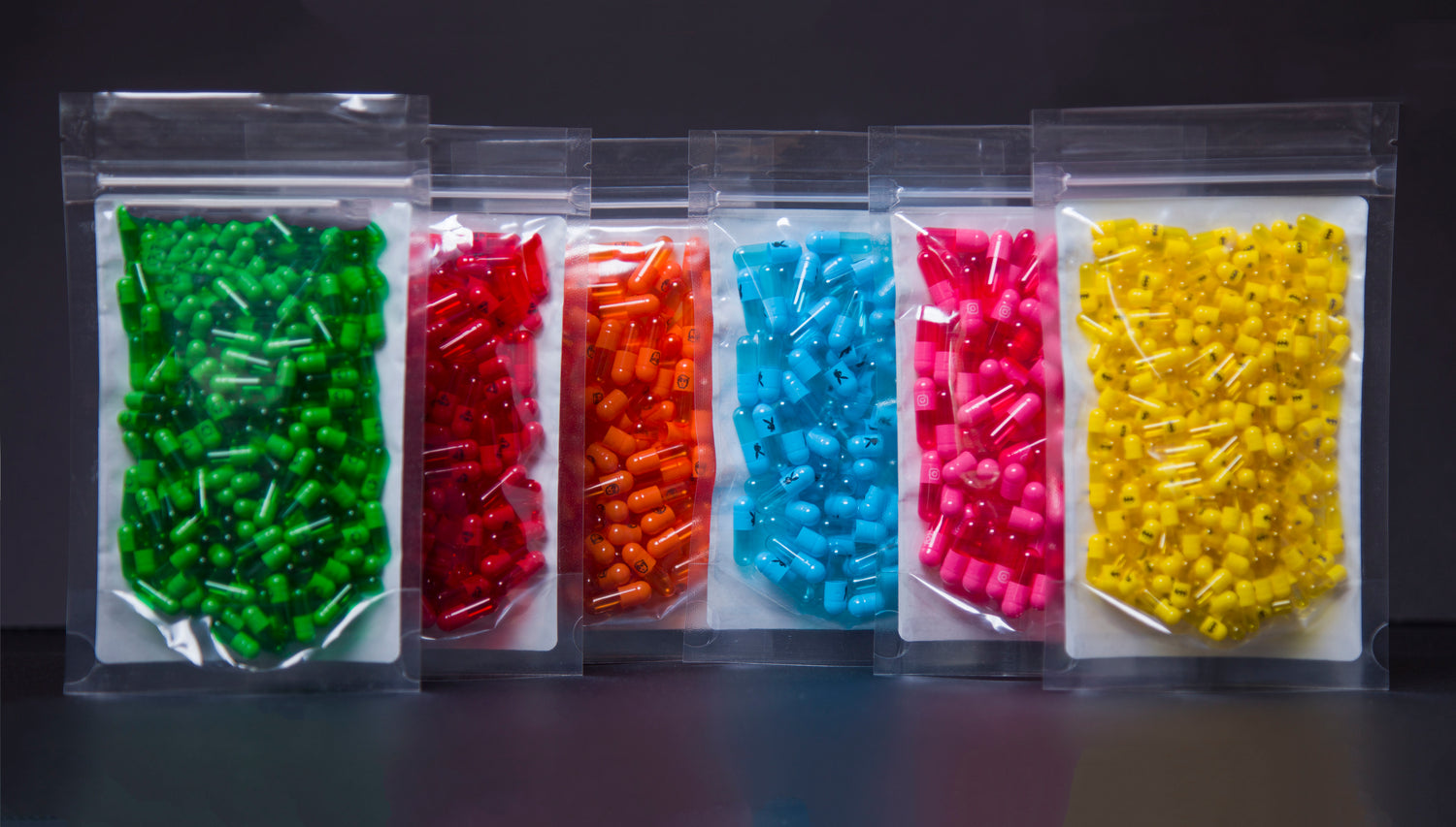 Packaged empty Gelatin capsules, many sizes and designs