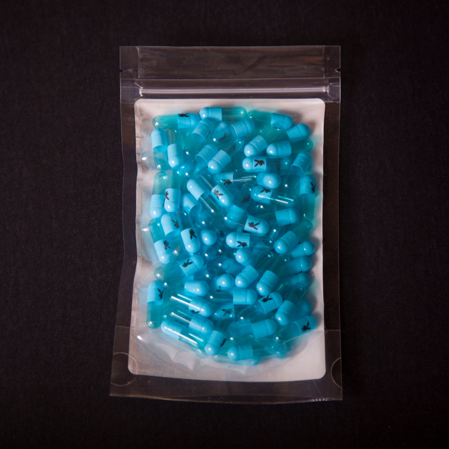 Blue Play Caps, empty gelatin capsules - size 0